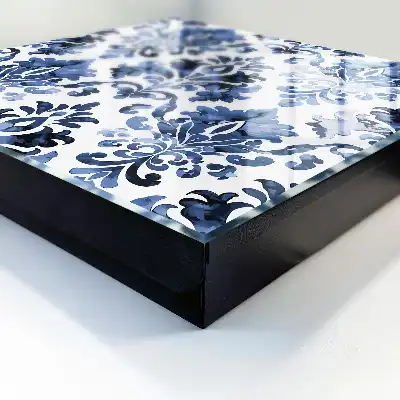 Blauwe aquarelversieringen