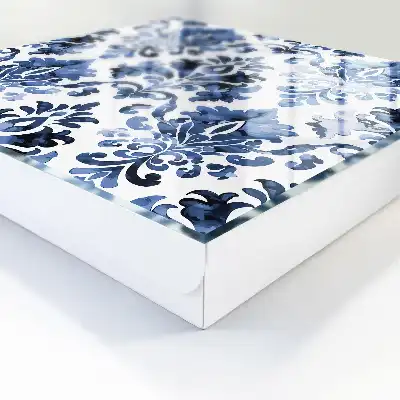 Blauwe aquarelversieringen