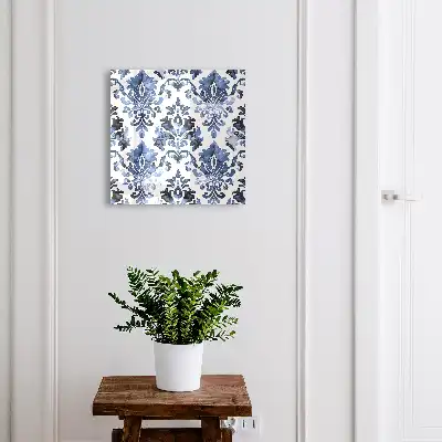 Blauwe aquarelversieringen
