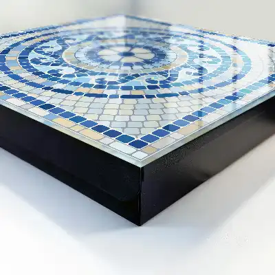 Geometrisch mozaïek in beigetinten