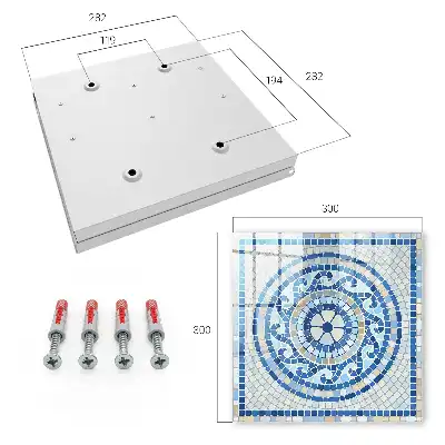 Geometrisch mozaïek in beigetinten
