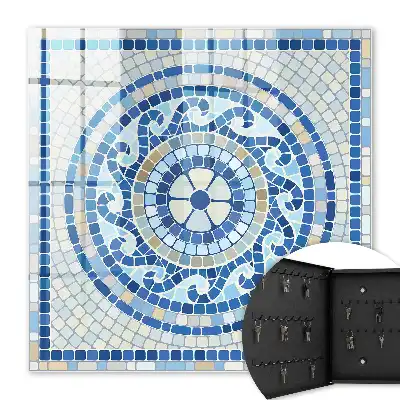 Geometrisch mozaïek in beigetinten