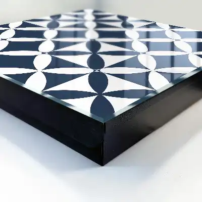 Geometrische wanddecoratie met contrasterend design