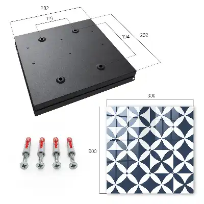 Geometrische wanddecoratie met contrasterend design