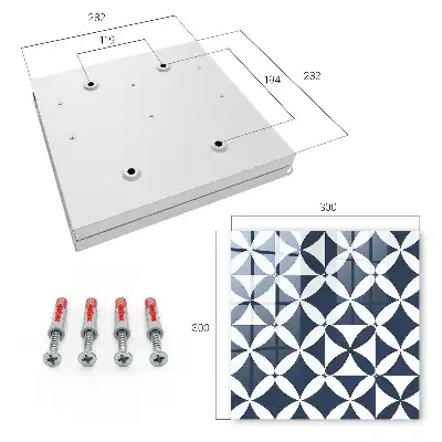Geometrische wanddecoratie met contrasterend design