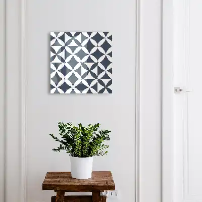 Geometrische wanddecoratie met contrasterend design