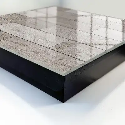 Grijze houten symmetrische compositie