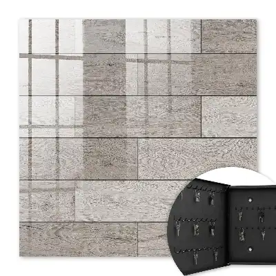 Grijze houten symmetrische compositie
