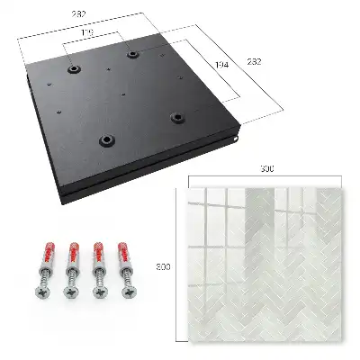 Behang met visgraatpatroon in gedempte kleuren