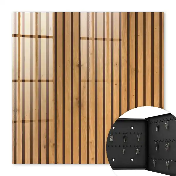 Houten wandpaneel met natuurlijk patroon
