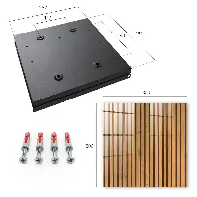Houten wandpaneel met natuurlijk patroon