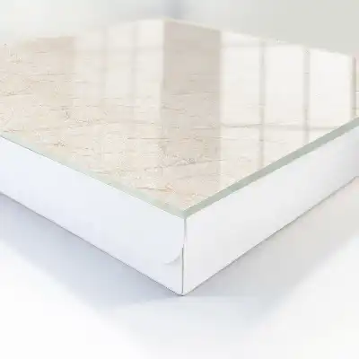 Marmeren salontafel in crème