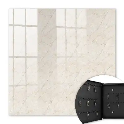 Marmeren salontafel in crème