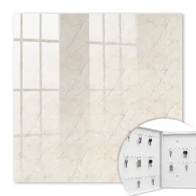 Marmeren salontafel in crème