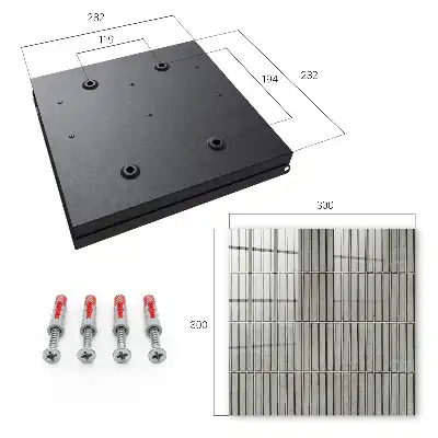 Grijze tegels met geometrisch patroon