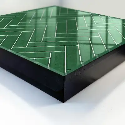 Elegant visgraatbehang in groen