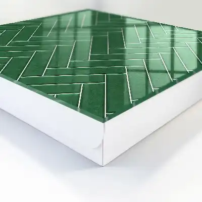 Elegant visgraatbehang in groen