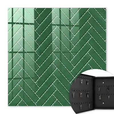 Elegant visgraatbehang in groen