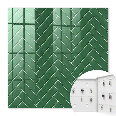 Elegant visgraatbehang in groen