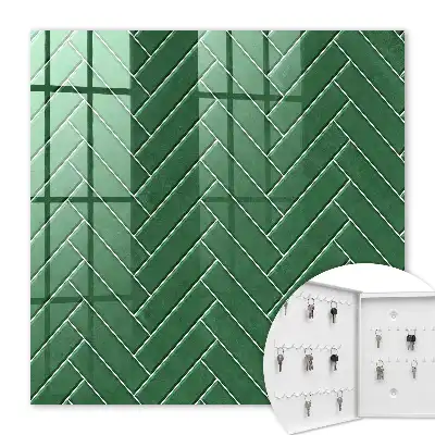Elegant visgraatbehang in groen