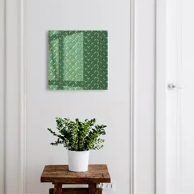 Elegant visgraatbehang in groen