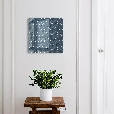 Marineblauw visgraatpatroon