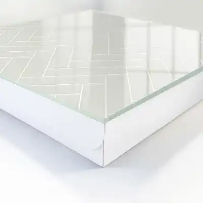 Vloerkleed met subtiel visgraatpatroon in pasteltinten