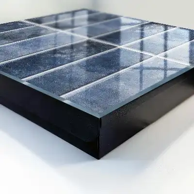 Blauwe tegels in een geometrisch patroon