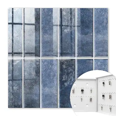 Blauwe tegels in een geometrisch patroon