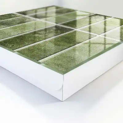 Groene tegels in diverse tinten