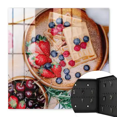 Fruitontbijt op een houten bord