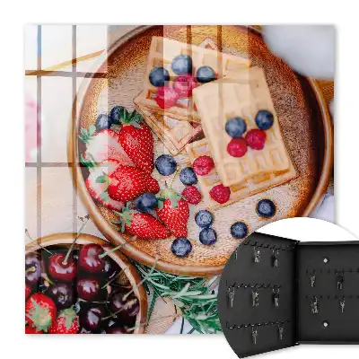 Fruitontbijt op een houten bord