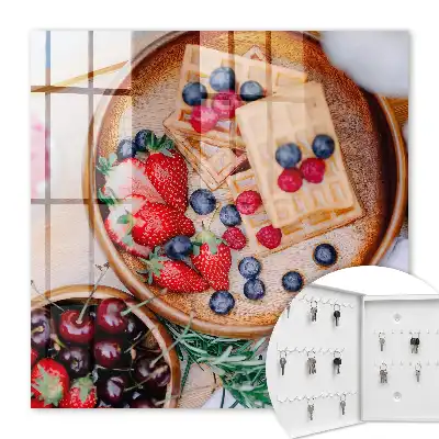 Fruitontbijt op een houten bord