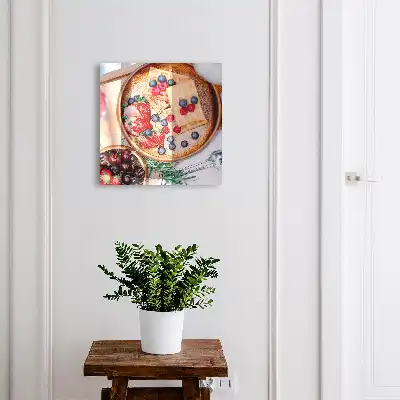 Fruitontbijt op een houten bord