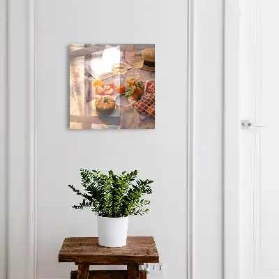 Zomerse picknick met fruit en een boek