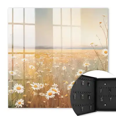 De bloemenweide met madeliefjes
