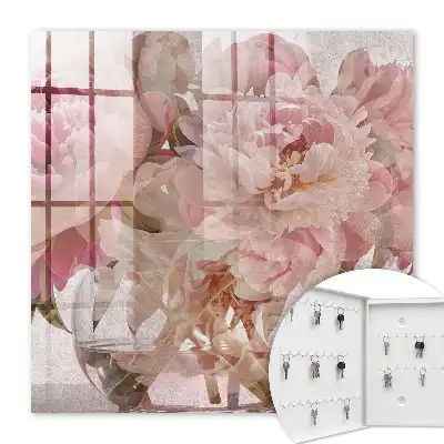 Romantische bloemen in een transparante vaas