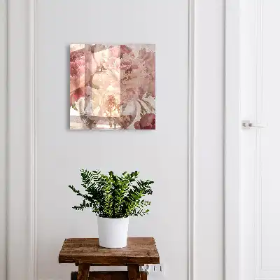 Romantische bloemen in een transparante vaas