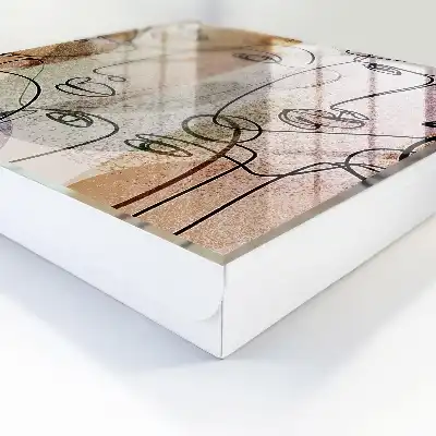 Lijntekening in pastelkleuren