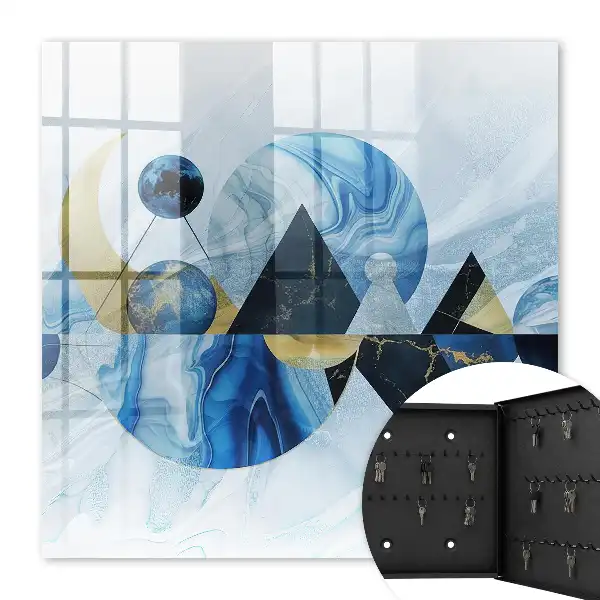 Kosmische abstractie in blauwe tinten