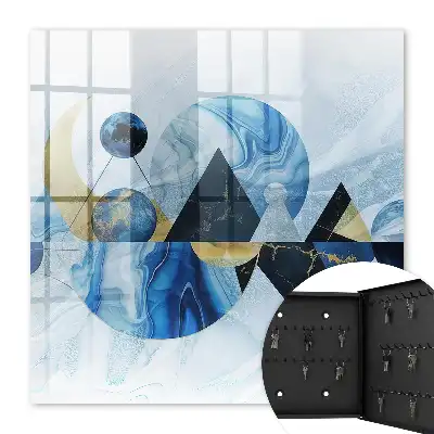 Kosmische abstractie in blauwe tinten