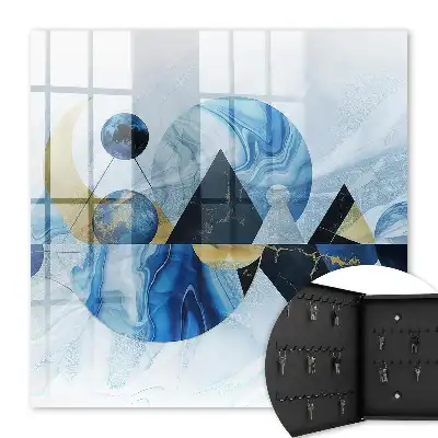 Kosmische abstractie in blauwe tinten