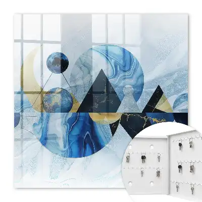 Kosmische abstractie in blauwe tinten