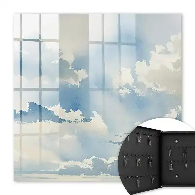 Bewolkte lucht in verschillende tinten blauw