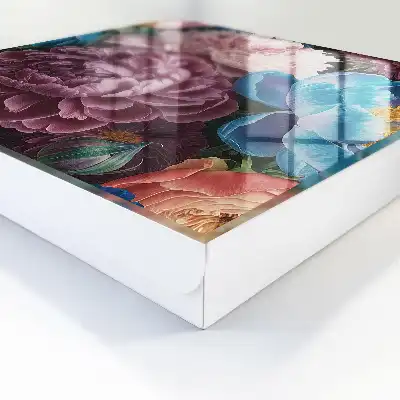 Kleurrijke bloemen op een zwarte achtergrond