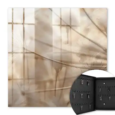 Beige paardenbloemen in verschillende tinten beige