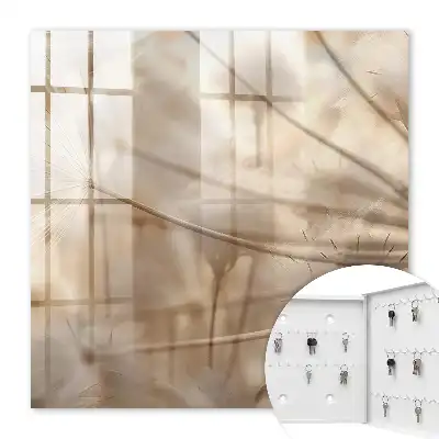 Beige paardenbloemen in verschillende tinten beige