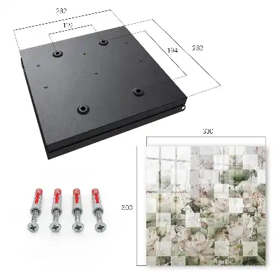 Geometrische lelies op de achtergrond