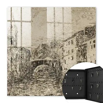 Wanddecoratie met berglandschap voor een authentieke sfeer