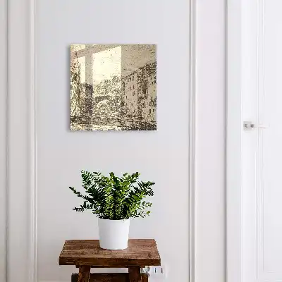 Wanddecoratie met berglandschap voor een authentieke sfeer